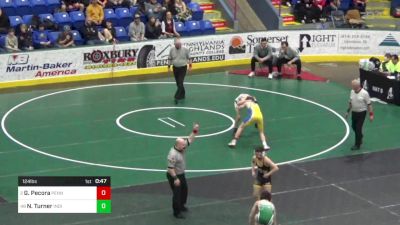 124 lbs Consi Of 16 #1 - Gino Pecora, Penn Trafford vs Nate Turner, Indiana