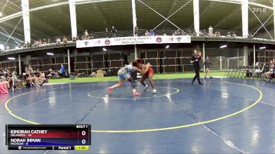 127 lbs Round 1 (4 Team) - KiMorah Cathey, Oklahoma vs Norah Inman, Michigan