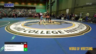 76 lbs Semifinal - Kai McDonald, Sebolt Wrestling Academy vs Rylan Zinkin, Dethrone