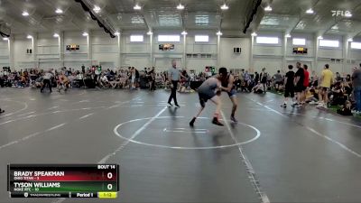 120 lbs Round 5 (6 Team) - Brady Speakman, Ohio Titan vs Tyson Williams, Noke RTC