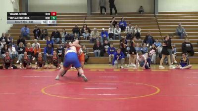 285 lbs 7th Place Match - David Jones, Benton Community vs Dylan Schaul, West Delaware, Manchester