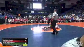 120 lbs Finals (8 Team) - Nathan Craft, Yorkville (H.S.) vs Liam Zimmerman, Lockport (Twp.)