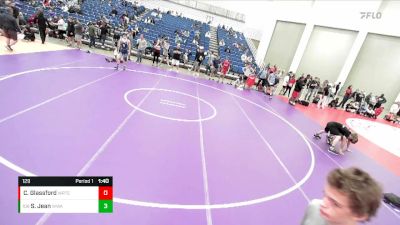 129 lbs Cons. Round 3 - Sebastien Jean, Warren Wrestling Academy vs Cooper Glassford, Warrior Regional Training Center