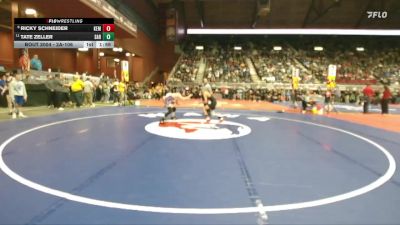 2A-106 lbs Champ. Round 1 - Tate Zeller, Saratoga vs Ricky Schneider, Kemmerer