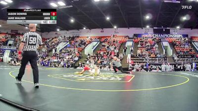 132 lbs Quarterfinals (8 Team) - Jason Downs, Huron HS (New Boston) vs Jake Walker, Linden HS