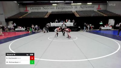 112 lbs Round Of 16 - Brandyn Kozlowski, Backyard Bullies Wrestling Club vs Malcolm Richardson, Mt. Zion Youth Wrestling