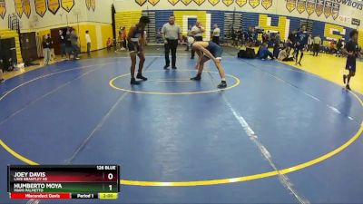 126 Blue Quarterfinal - Joey Davis, Lake Brantley Hs vs Humberto Moya, Miami Palmetto