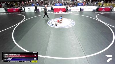 87 lbs Champ. Round 1 - Nathan Sanchez, Lion Of Judah Wrestling Academy vs Tyce Day, California
