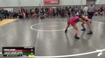 106 lbs Cons. Round 2 - Joshua Xavier Lester, Richlands Wrestling Club vs Farah Ahmed, Powerhouse Wrestling Academy