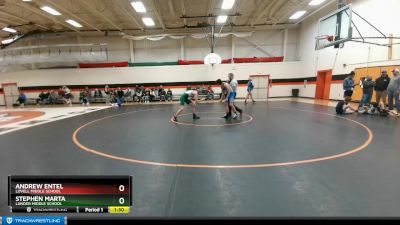 145 lbs Quarterfinal - Stephen Marta, Lander Middle School vs Andrew Entel, Lovell Middle School
