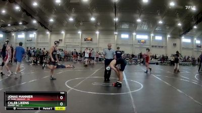 144 lbs Round 5 (6 Team) - Jonas Mannier, St. Paris Graham vs Caleb Likens, Osprey WC