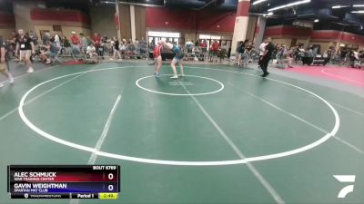 160 lbs Cons. Round 3 - Alec Schmuck, WAR Training Center vs Gavin Weightman, Spartan Mat Club