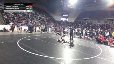 49 lbs Cons. Semis - Kashton Kaylor, Team Aggression Wrestling Club vs Daniel Yarmon, Colorado
