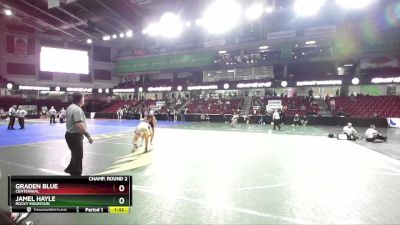 145 lbs Champ. Round 2 - Jamel Hayle, Rocky Mountain vs Graden Blue, Centennial