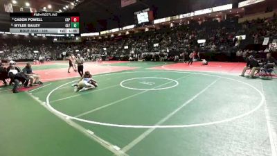 159 lbs Champ. Round 2 - Myles Bailey, CLY2 vs Cason Powell, CSP2