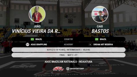 João Vinícius Vieira Da Rocha vs Caio Bastos 2025 ADCC Brazilian Nationals