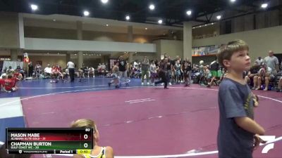 80 lbs Round 4 (6 Team) - Chapman Burton, Gulf Coast WC vs Mason Mabe, Alabama Elite Gold