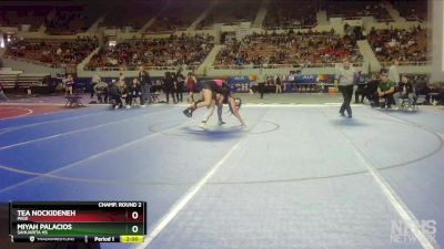 114 lbs Champ. Round 2 - MIyah Palacios, Sahuarita Hs vs Tea Nockideneh, Page