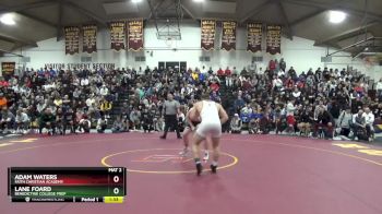 190 lbs 1st Place Match - Adam Waters, Faith Christian Academy vs Lane Foard, Benedictine College Prep