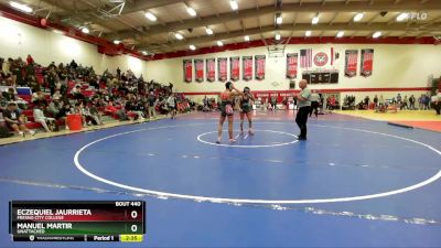 125 lbs 3rd Place Match - Manuel Martir, Unattached vs Eczequiel Jaurrieta, Fresno City College