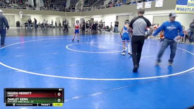 80 lbs Semis (4 Team) - Oakley Kern, NYM (New York Mills) vs Maxen Merritt, Canby