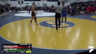 190 lbs Champ. Round 2 - Nathaniel Flores, Valencia Placentia vs Caden Arellano, Damien