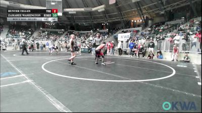 80 lbs Quarterfinal - Zamaree Washington, Del City Little League Wrestling vs Sawyer Barnett, Redskins Wrestling Club