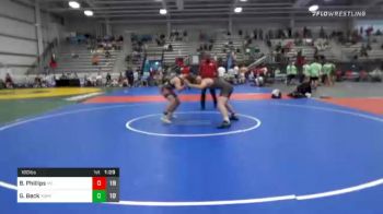 160 lbs Prelims - Brayden Phillips, MF Black vs Gavyn Beck, Young Guns Purple