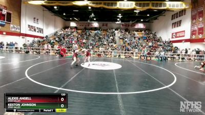 120 lbs Quarterfinal - Alexis Angell, Star Valley vs Keston Johnson, Star Valley