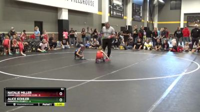 52 lbs Round 3 (4 Team) - Natalie Miller, Grand View Wrestling Club vs Alice Kohler, Minnesota Storm 2