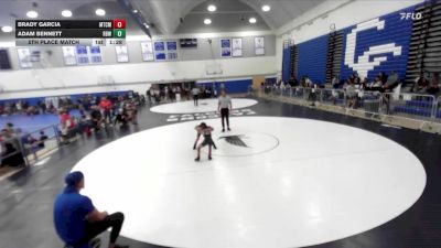 70 lbs 5th Place Match - Brady Garcia, Mantanona Training Center MTC vs Adam Bennett, Rancho Bernardo Wrestling