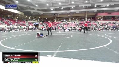 55 lbs Champ. Round 1 - Evielynn Scott, Topeka Blue Thunder vs Francis Currier, SlyFox