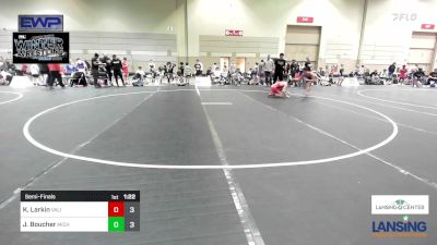 111 lbs Semifinal - Kash Larkin, Valiant Prep Wrestling Club vs Jaxson Boucher, Michigan Premier WC - (A)