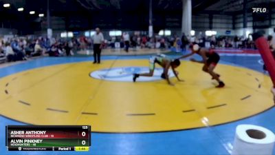 125 lbs Round 2 (6 Team) - Alvin Pinkney, HEADHUNTERS vs Asher Anthony, RICHMOND WRESTLING CLUB