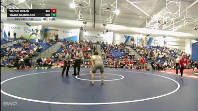 157 lbs Semifinal - Blake Samuelson, Olathe North vs Baron Rosas, Maize