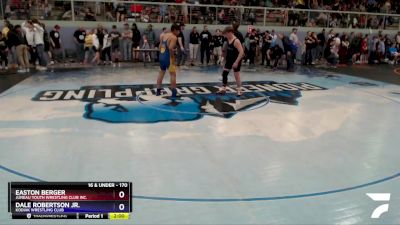 170 lbs Final - Easton Berger, Juneau Youth Wrestling Club Inc. vs Dale Robertson Jr., Kodiak Wrestling Club