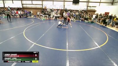 74 lbs Semifinal - Jordy Smart, Ravage Wrestling Club vs Manny Luna, Millard County Wrestling