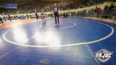 61 lbs Quarterfinal - Brooks Ewertz, CYWC vs Weston Myers, Pawhuska Elks Takedown