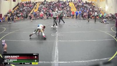 70 lbs Semifinal - Jaxon Burnett, Ninety Six Wrestling vs Letti Brooks, Dixie Hornets