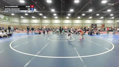 145 lbs Quarterfinal - Kyla Shumaker, PA West Yellow - GHSE vs Sophie Grunhuvd, Lebanon Die Hard Wrestling - GHSE
