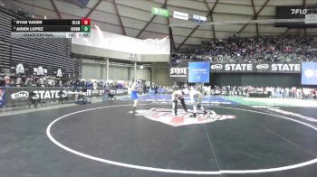 Boys 1A 144 lbs Quarterfinal - Ryan Vader, Zillah vs Aiden Lopez, Kiona Benton