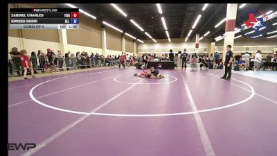 82 lbs Consi Of 4 - Zabdiel Charles, Texas Style Wrestling Club vs Edrees Budri, All American Wrestling Club