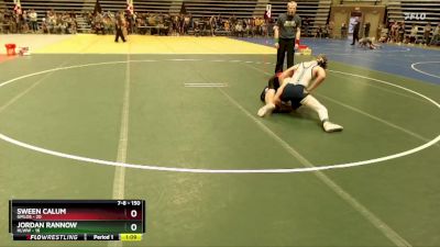 150 lbs Champ. Round 1 - Jordan Rannow, HLWW vs Sween Calum, GMLOS