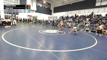 144 lbs Champ. Round 3 - Greg Ruiz, Sonora (La Habra) vs Hunter Artim, Servite