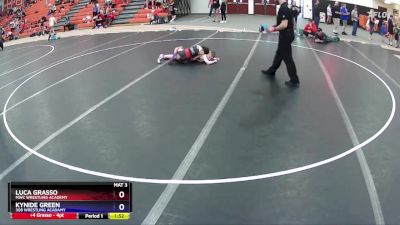 86 lbs Round 3 - Luca Grasso, MWC Wrestling Academy vs Kynide Green, 308 Wrestling Acadamy