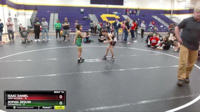 65 lbs Round 5 (6 Team) - Isaac Daniel, West Wateree vs Sophia Seguin, Summerville