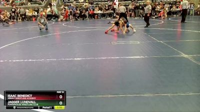 65 lbs Champ. Round 2 - Isaac Benedict, Sebolt Wrestling Academy vs Jagger Lundvall, Powerhouse Wrestling Club