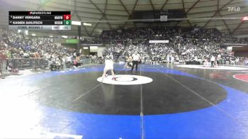 Boys 2A 165 lbs Cons. Round 2 - Danny Vergara, Marysville Pilchuck vs Kainen Jaklitsch, West Valley (Spokane)