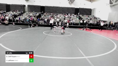 67-J lbs Semifinal - Dominick DeFilippis, Yale Street vs Isaiah Latham, South Side Wrestling Club