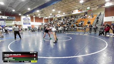 190 lbs 3rd Place Match - Achilles Violette, Patriot vs Asa Goff, Newport Harbor